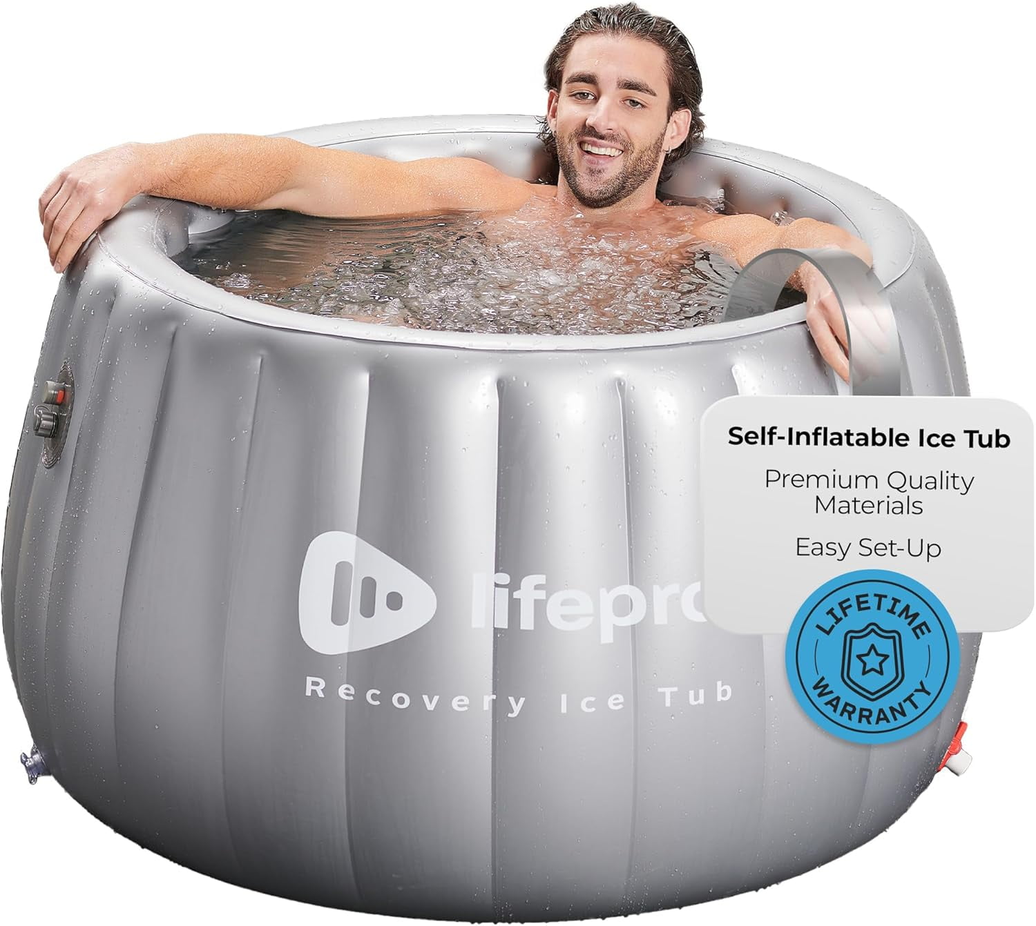 Lifepro Portable Ice Bath Tub for Athletes - Self-Inflatable Ice Bath Tub for Adults- Foldable Ice Pod Cold Plunge Tub for Outdoor Ice Bath - Durable Ice Plunge Tub for Ice Baths at Home